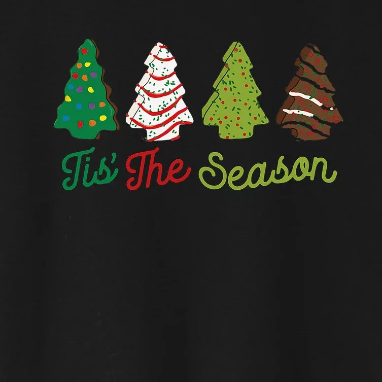 Funny Tis The Season Christmas Tree Cakes Debbie Xmas Gifts Women's Crop Top Tee