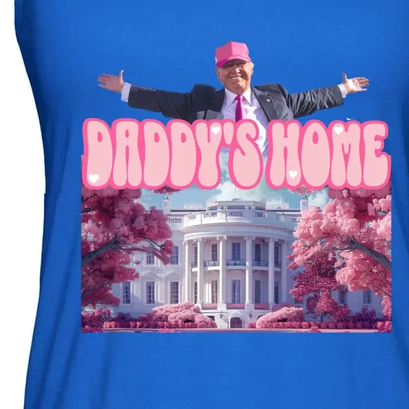 Funny Trump Take America Back DaddyS Home Trump Pink 2024 Great Gift Ladies Essential Flowy Tank