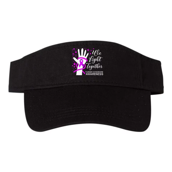 Fight Together Turner Syndrome Warrior Awareness Hand Ribbon Valucap Bio-Washed Visor