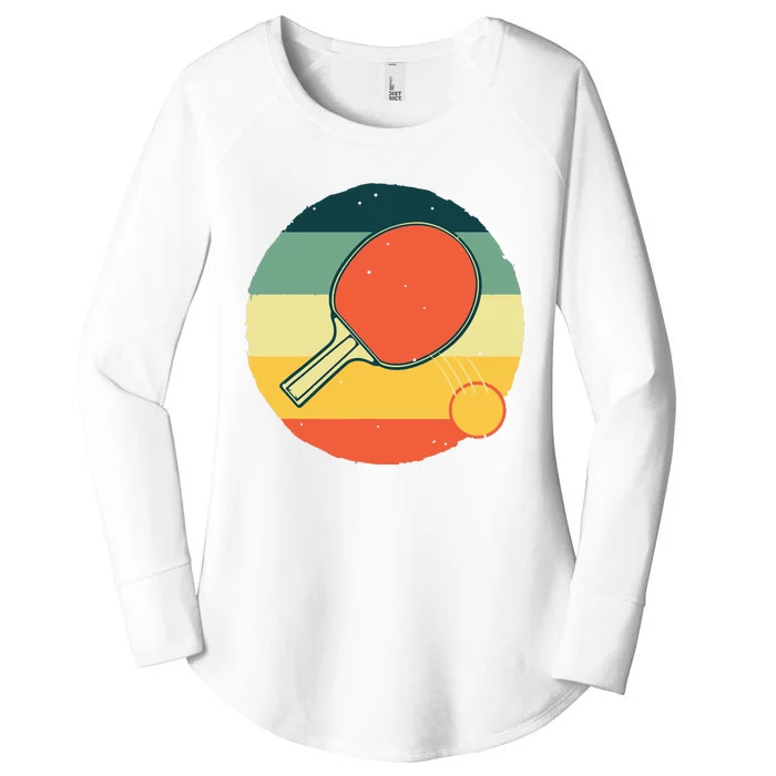 Funny Table Tennis Design For Men Women Ping Pong Players Women's Perfect Tri Tunic Long Sleeve Shirt