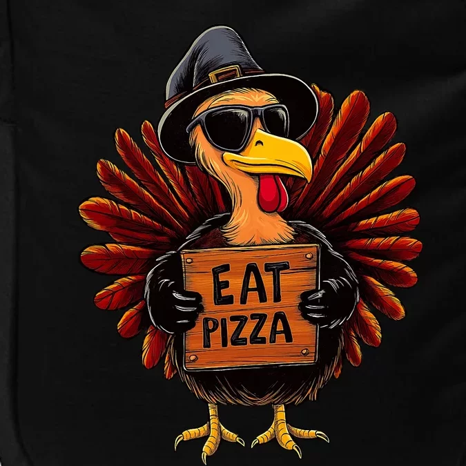 Funny Thanksgiving Turkey Eat Pizza Impact Tech Backpack