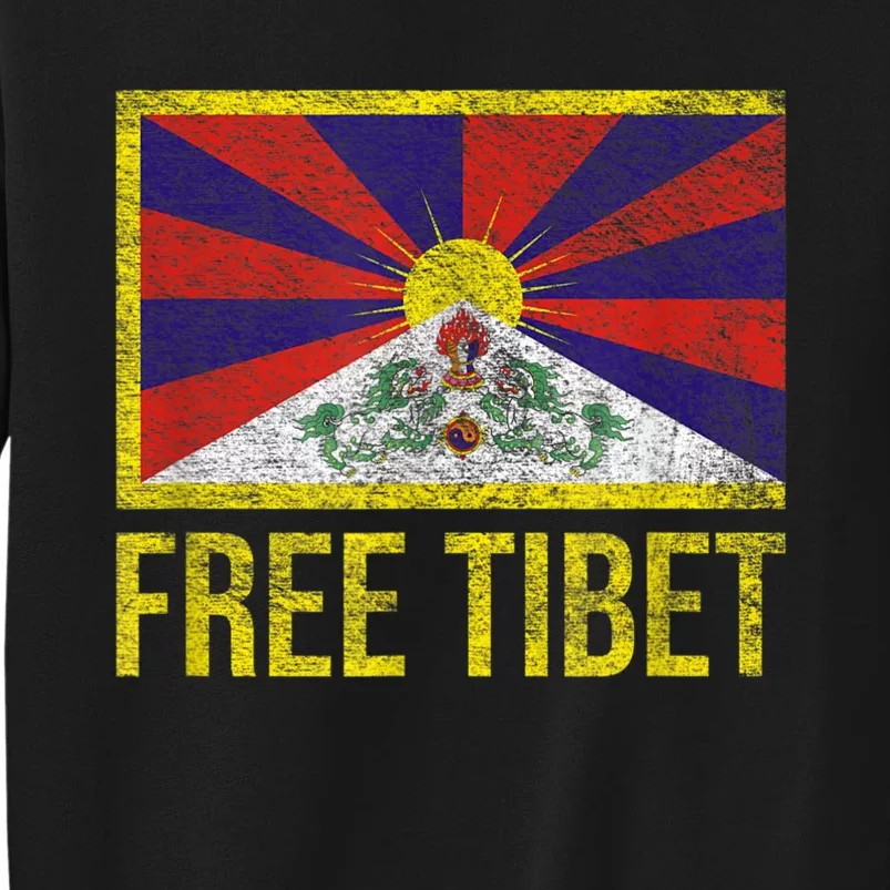 Free Tibet Tibetan Flag Emblem Restore The Dalai Lama Sweatshirt