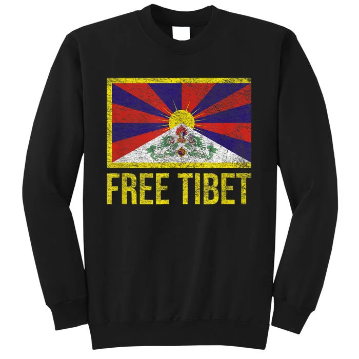 Free Tibet Tibetan Flag Emblem Restore The Dalai Lama Sweatshirt