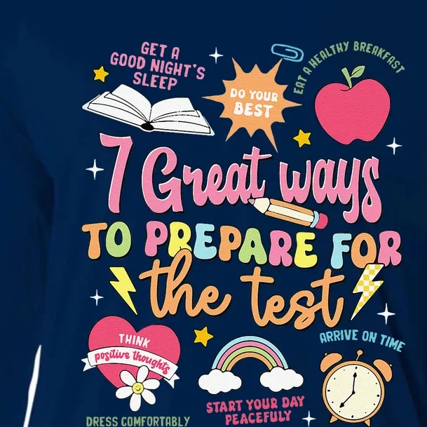 Funny Teacher Test Day Motivational Teacher Starr Testing Cooling Performance Long Sleeve Crew