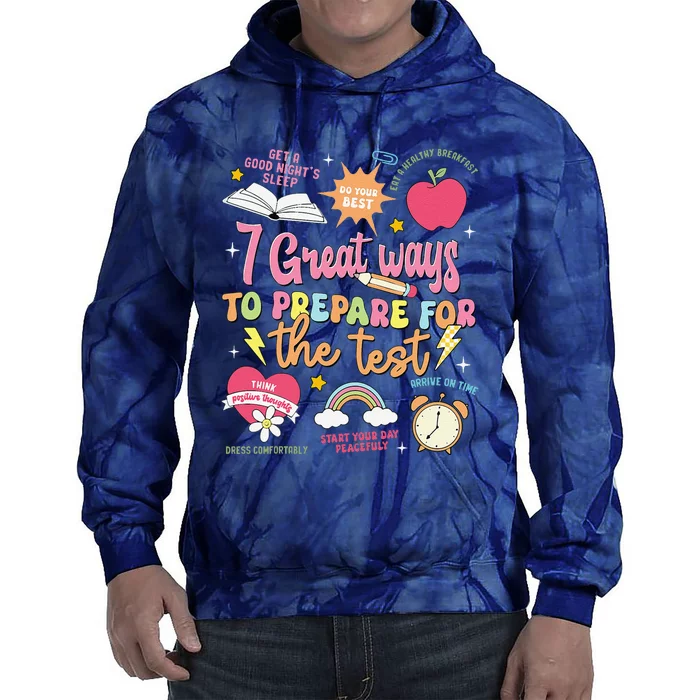 Funny Teacher Test Day Motivational Teacher Starr Testing Tie Dye Hoodie