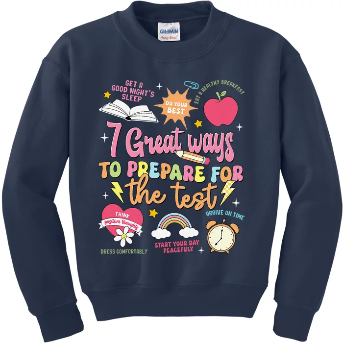 Funny Teacher Test Day Motivational Teacher Starr Testing Kids Sweatshirt