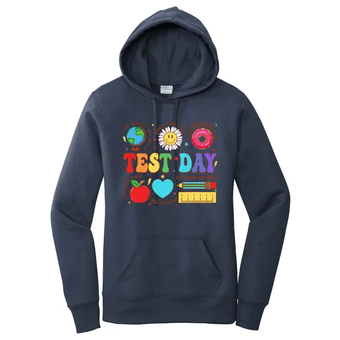 Funny Teacher Test Day Motivational Teacher Starr Testing Women's Pullover Hoodie