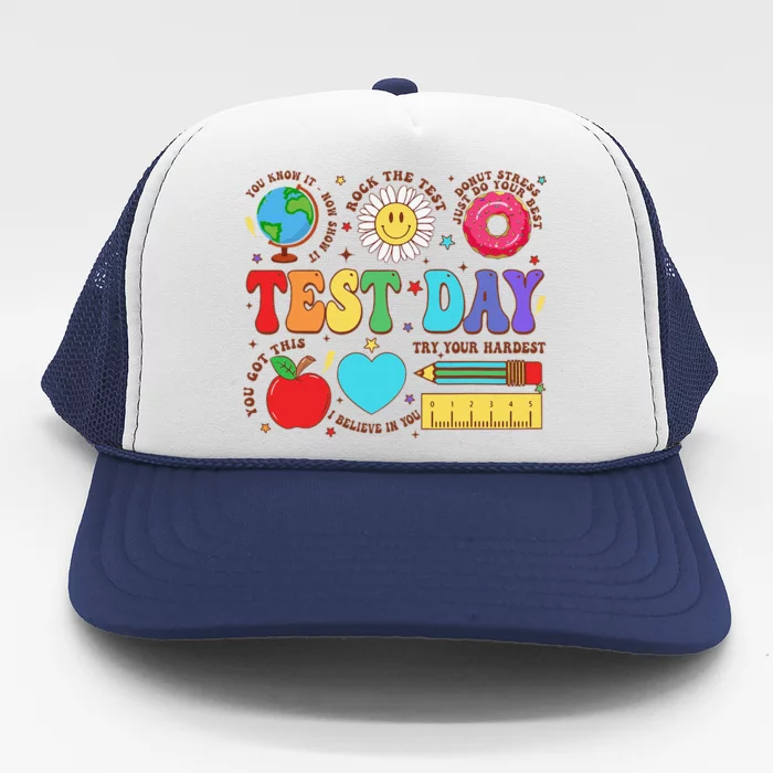 Funny Teacher Test Day Motivational Teacher Starr Testing Trucker Hat