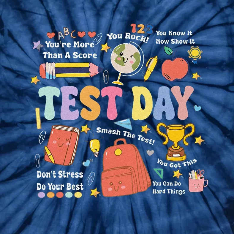 Funny Teacher Test Day Motivational Teacher Starr Testing Tie-Dye T-Shirt