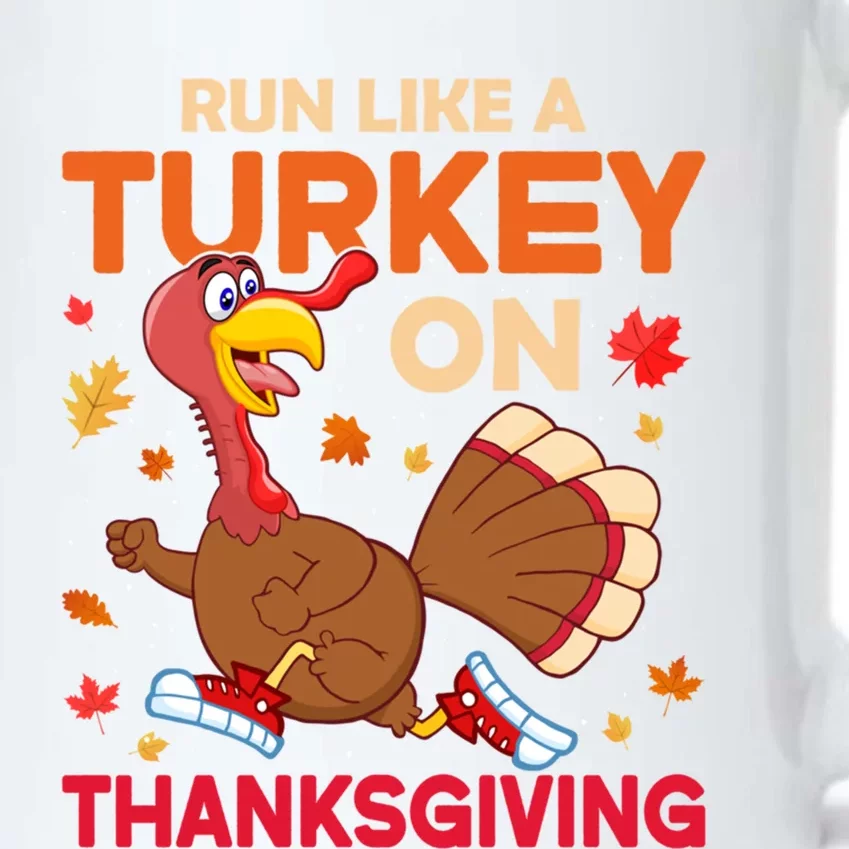 Funny Turkey Trot Runner Run Like A Turkey On Thanksgiving Great Gift Black Color Changing Mug