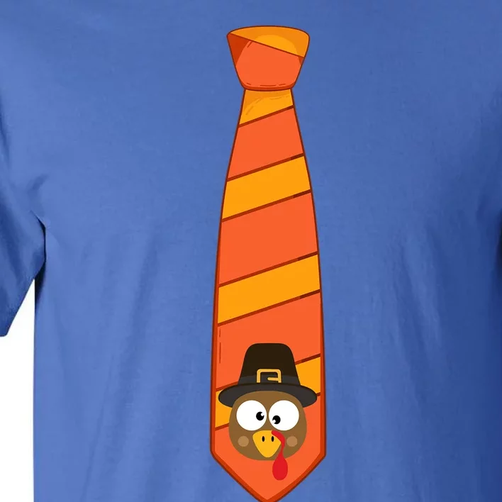 Funny Thanksgiving Tie With Turkey For Family Dinner Gift Tall T-Shirt