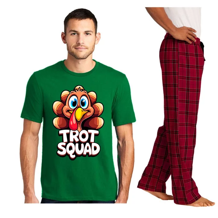 Funny Turkey Trot Squad Thanksgiving Day Harvest Festival Gift Pajama Set