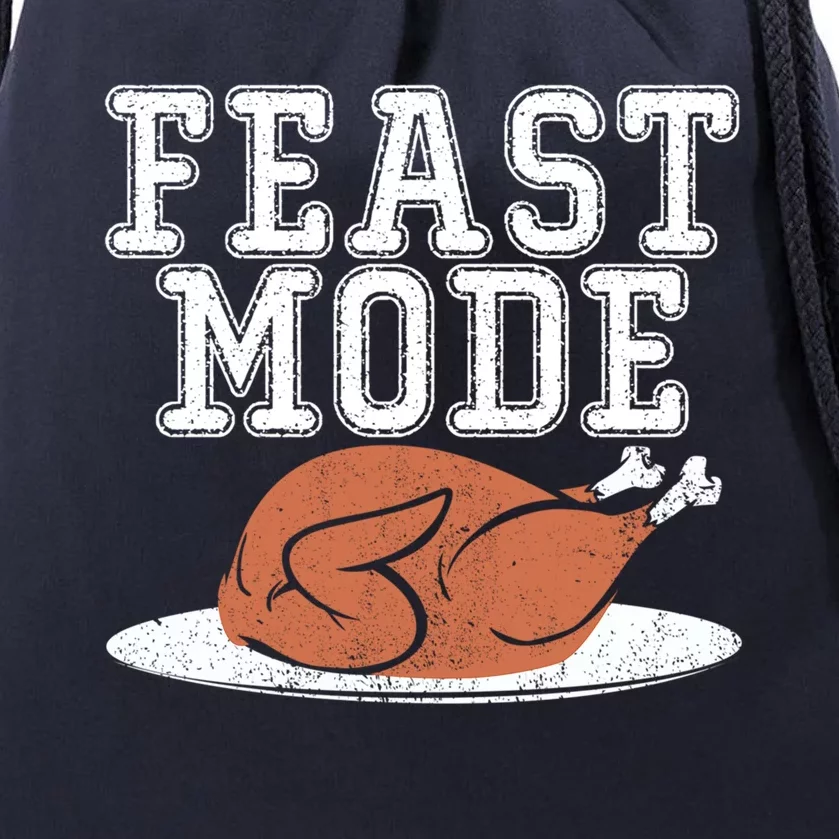 Funny Thanksgiving Turkey Feast Mode Gift Drawstring Bag