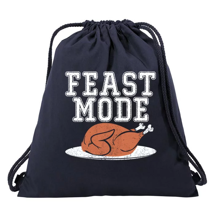 Funny Thanksgiving Turkey Feast Mode Gift Drawstring Bag