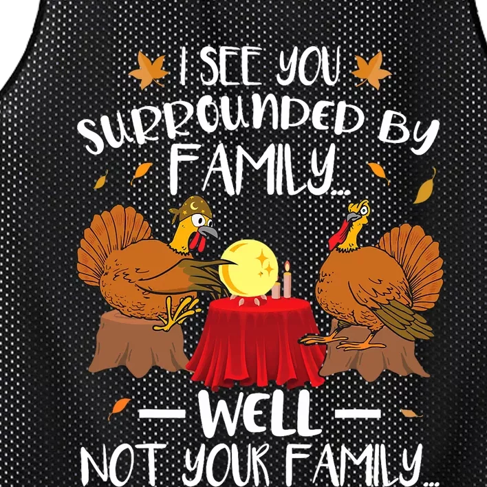 Funny Turkey Thanksgiving Mesh Reversible Basketball Jersey Tank