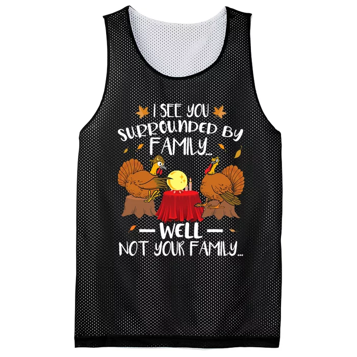 Funny Turkey Thanksgiving Mesh Reversible Basketball Jersey Tank