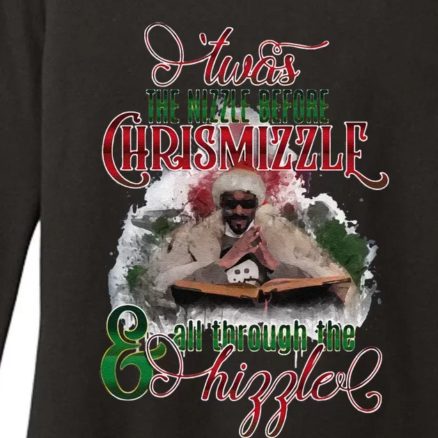 Funny Twas The Nizzle Before Chrismizzle Hizzle Snoop Dogg Womens CVC Long Sleeve Shirt