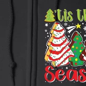 Funny Tis The Season Christmas Tree Cakes Debbie Full Zip Hoodie