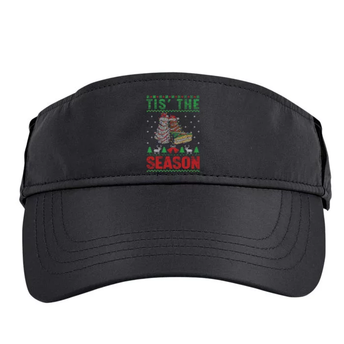 Funny Tis The Season Christmas Tree Cakes Debbie Adult Drive Performance Visor