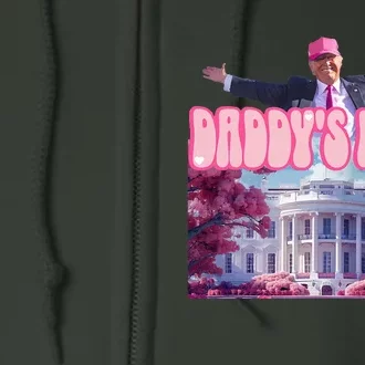 Funny Trump Take America Back DaddyS Home Trump Pink 2024 Full Zip Hoodie