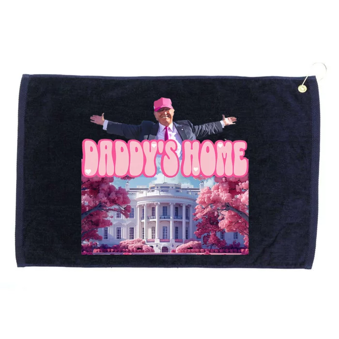 Funny Trump Take America Back DaddyS Home Trump Pink 2024 Grommeted Golf Towel