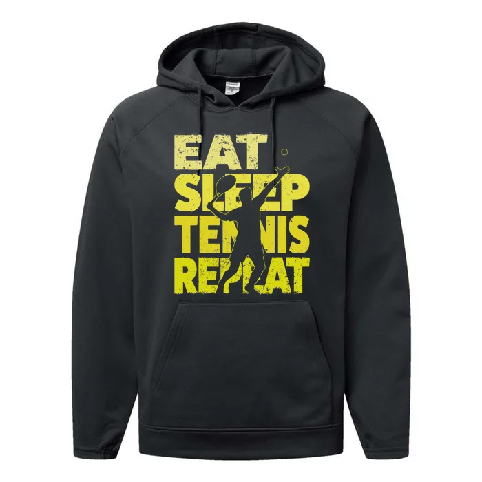 Funny Tennisplayer & Tennis Performance Fleece Hoodie