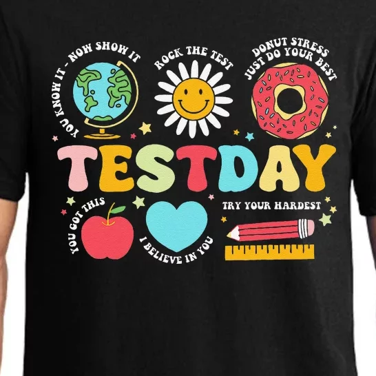 Funny Teacher Test Day Motivational Teacher Starr Test Day Pajama Set