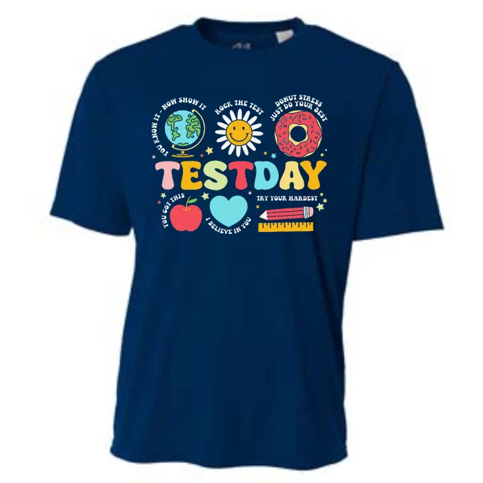 Funny Teacher Test Day Motivational Teacher Starr Test Day Cooling Performance Crew T-Shirt