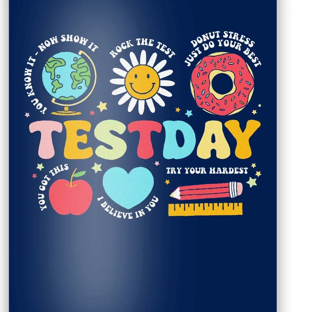 Funny Teacher Test Day Motivational Teacher Starr Test Day Poster