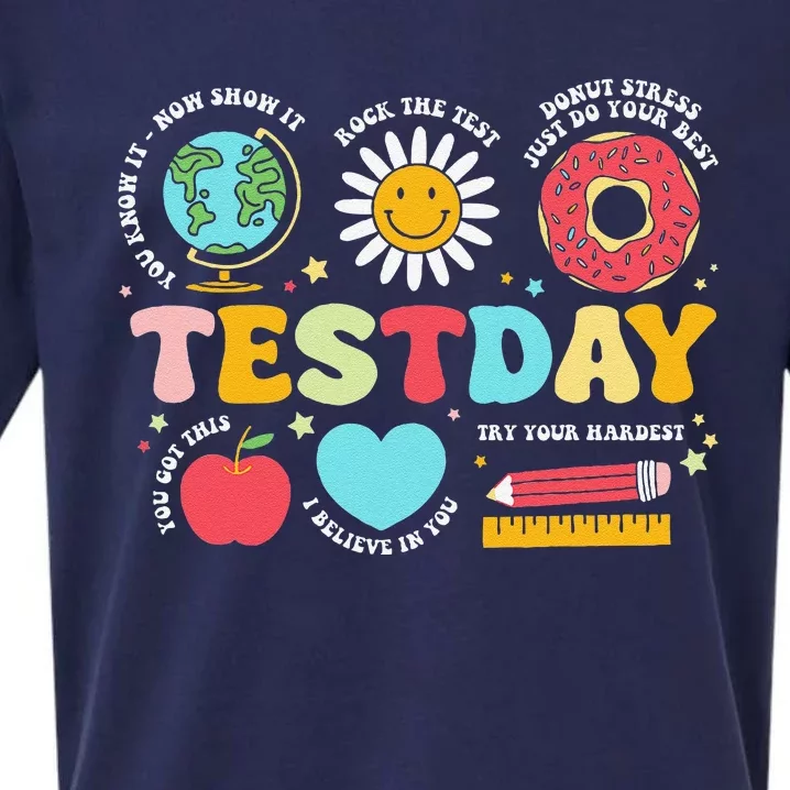 Funny Teacher Test Day Motivational Teacher Starr Test Day Sueded Cloud Jersey T-Shirt