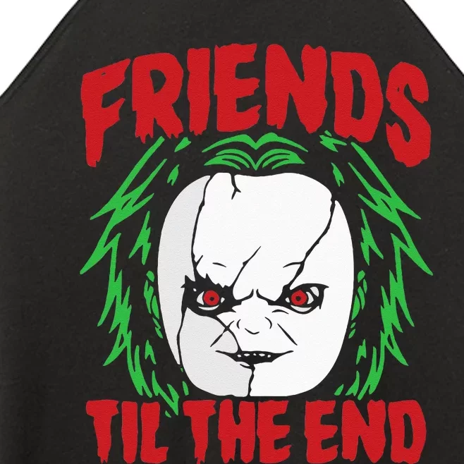 Friends Till The End Lazy Halloween Costume Horror Movie Women’s Perfect Tri Rocker Tank