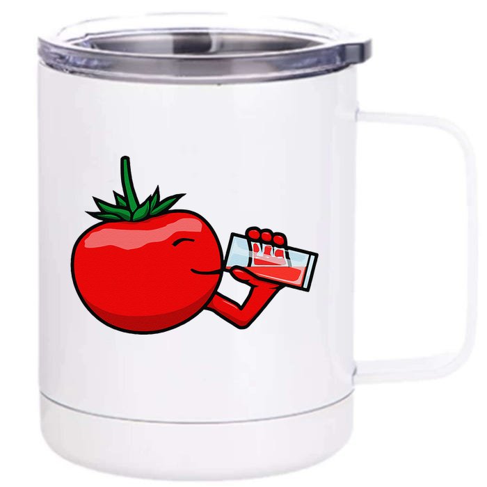 Funny Tomato Tomato Juice Vegetables Front & Back 12oz Stainless Steel Tumbler Cup