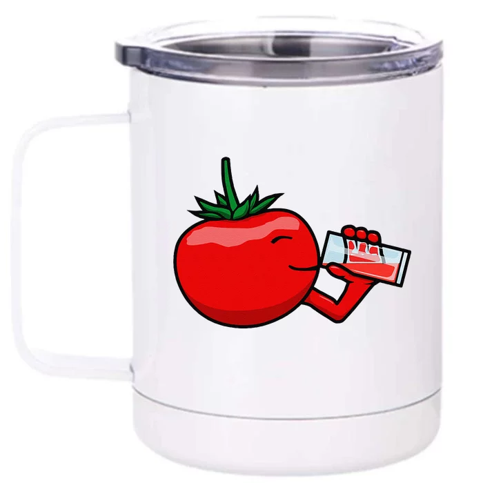 Funny Tomato Tomato Juice Vegetables Front & Back 12oz Stainless Steel Tumbler Cup