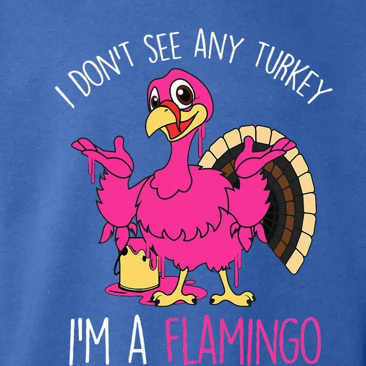 Funny Thanksgiving Turkey Pink Flamingo Pun Toddler Hoodie