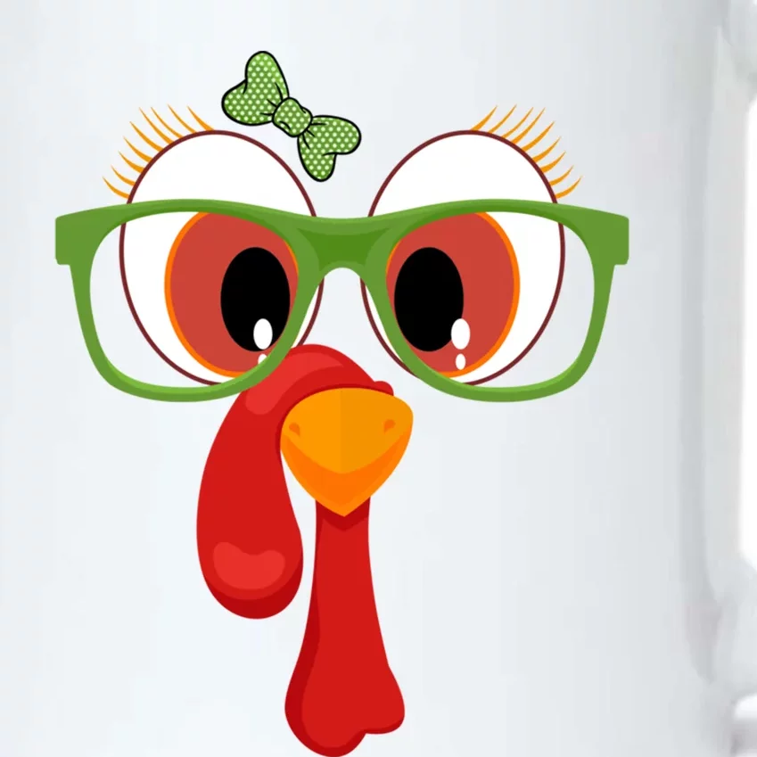 Funny Thanksgiving Turkey Face Sunglasses Brown Eyes Gift Black Color Changing Mug