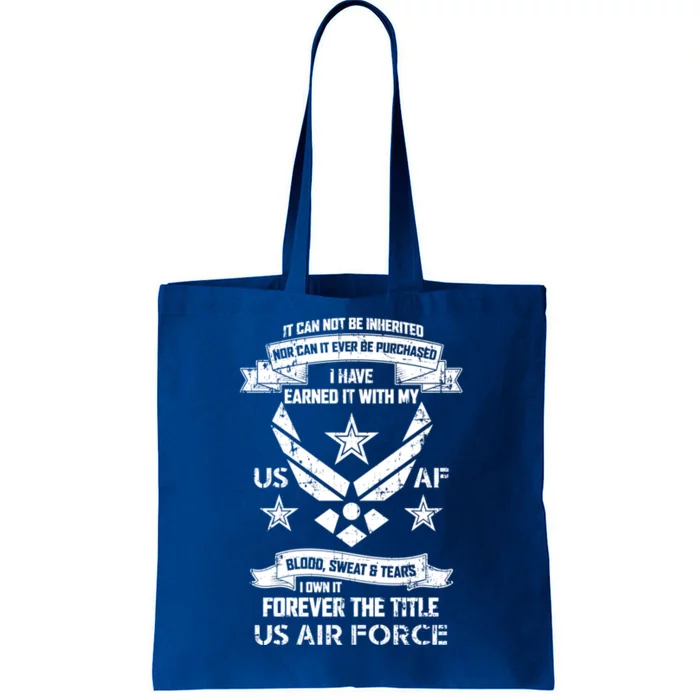 Forever The Title Us Air Force Military Veteran Pride Gift Tote Bag