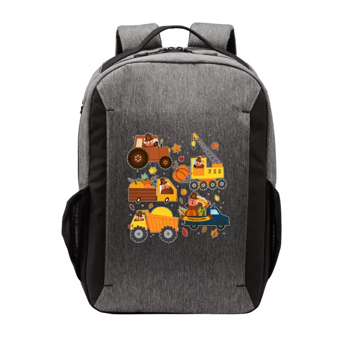 Funny Thanksgiving Turkeys Construction Vehicles Vector Backpack