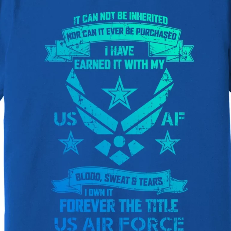 Forever The Title Us Air Force Military Veteran Pride Gift Premium T-Shirt