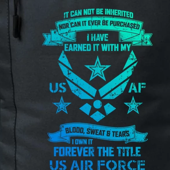 Forever The Title Us Air Force Military Veteran Pride Gift Daily Commute Backpack