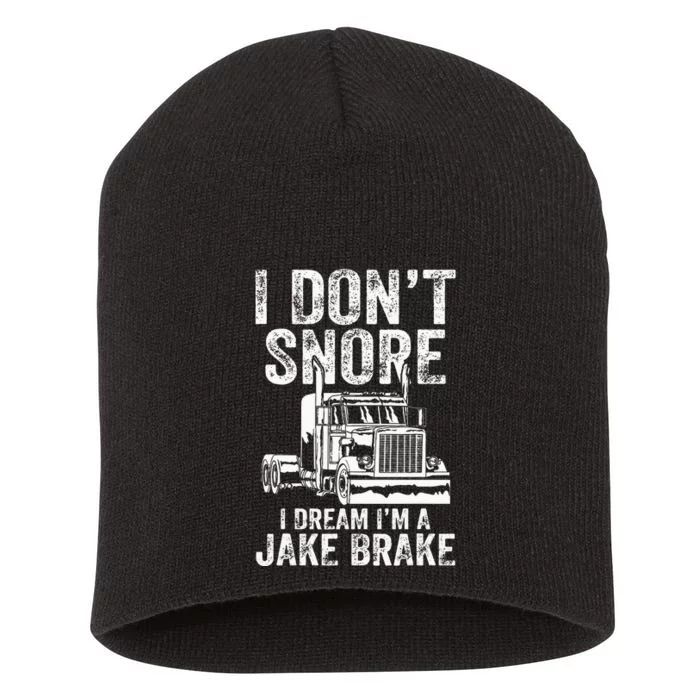 Funny Truck Trucker Gift Short Acrylic Beanie