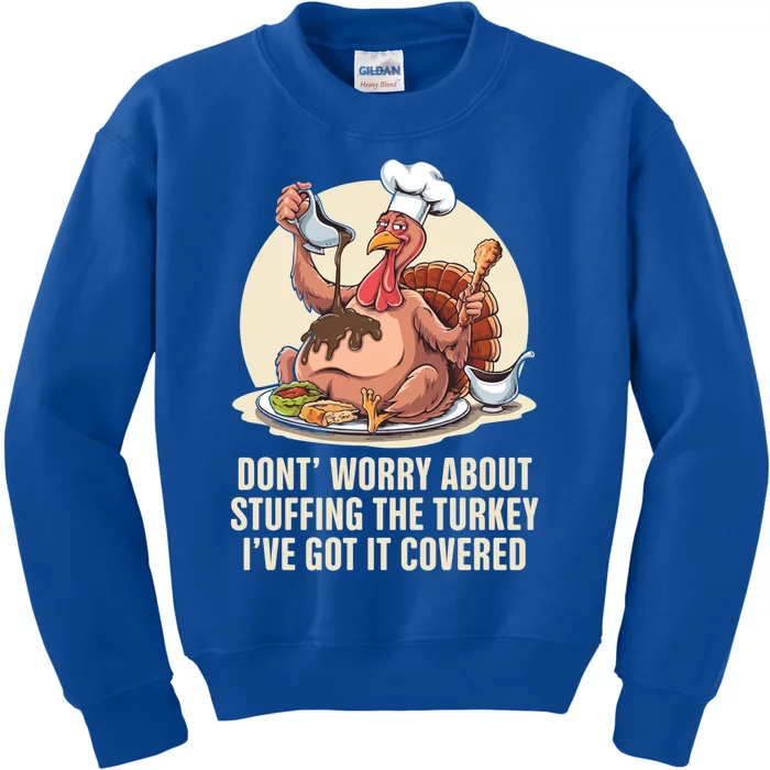 Funny Thanksgiving Turkey Stuffing ItS Face Turkey Day Fan Gift Kids Sweatshirt