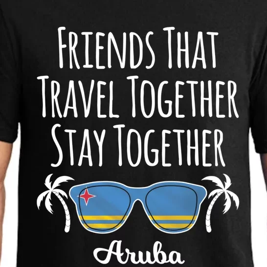 Friends That Travel Together Aruba Trip Cute Gift Pajama Set