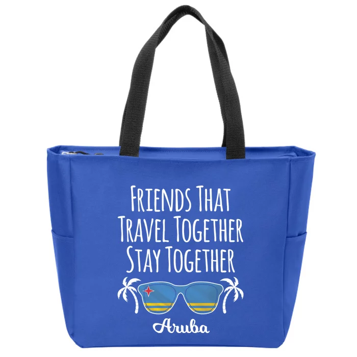 Friends That Travel Together Aruba Trip Cute Gift Zip Tote Bag