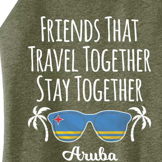 Friends That Travel Together Aruba Trip Cute Gift Women’s Perfect Tri Rocker Tank