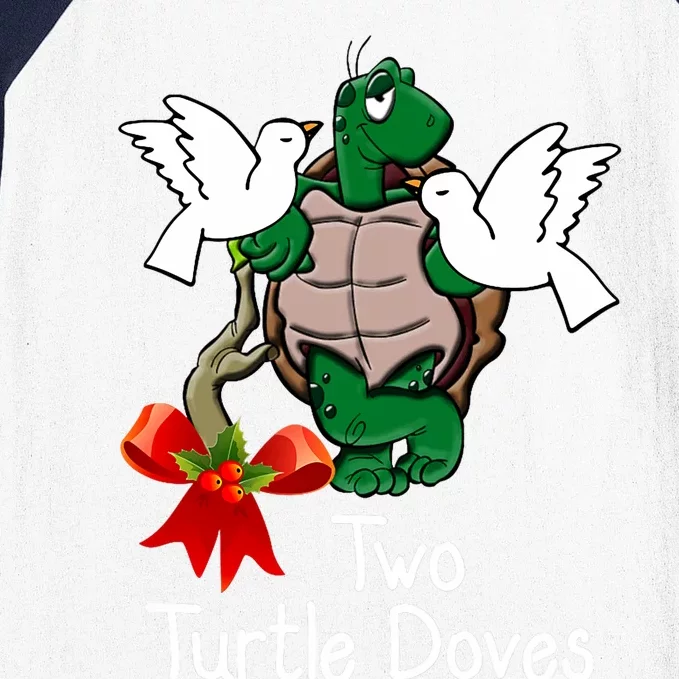 Funny Two Turtle Doves Twelve Days Of Christmas Baseball Sleeve Shirt