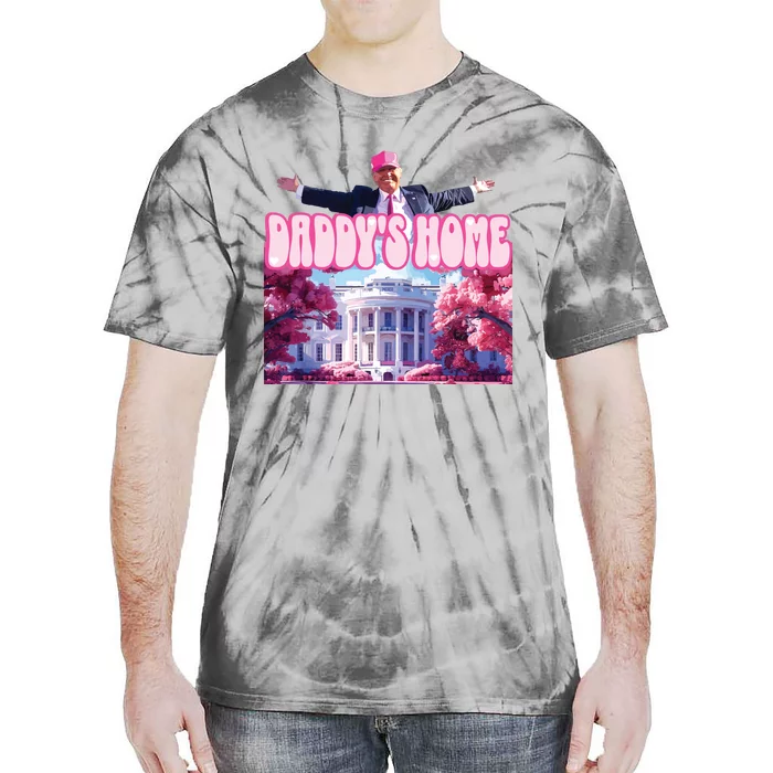 Funny Trump Take America Back Daddys Home Trump Pink 2024 Tie-Dye T-Shirt