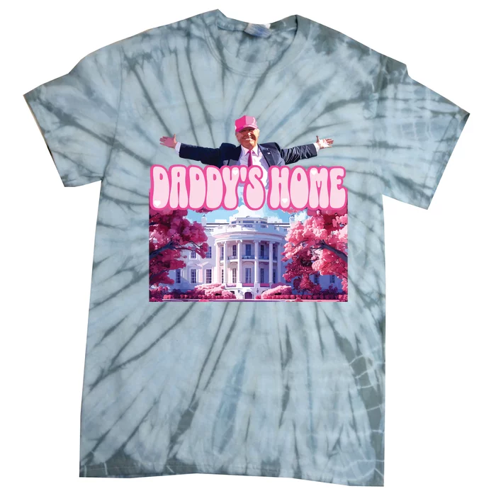 Funny Trump Take America Back Daddys Home Trump Pink 2024 Tie-Dye T-Shirt