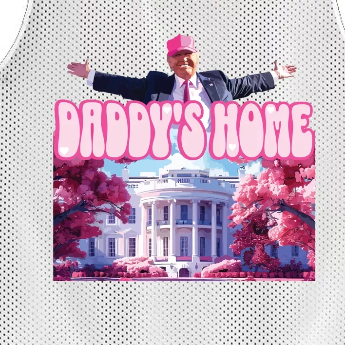 Funny Trump Take America Back Daddys Home Trump Pink 2024 Mesh Reversible Basketball Jersey Tank