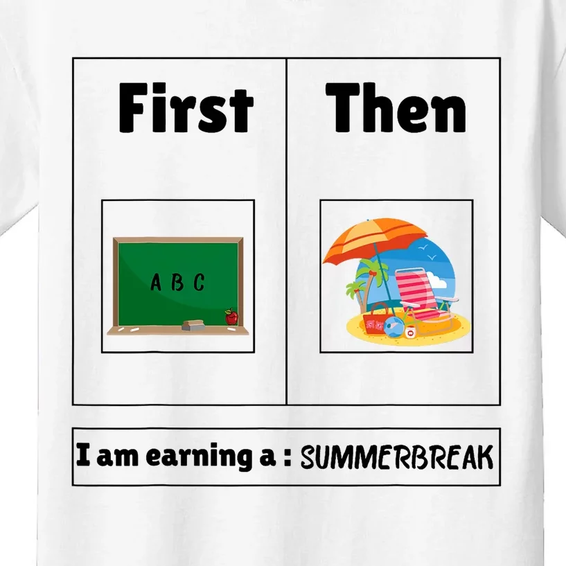 First Teach Then Beach First Teach Then Beach Funny Teacher Kids T-Shirt