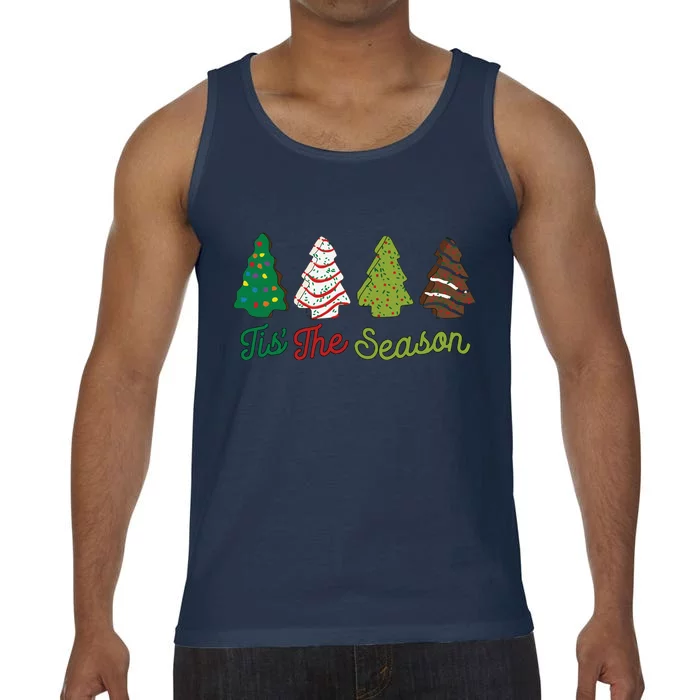 Funny Tis The Season Christmas Tree Cakes Debbie Xmas Gifts Comfort Colors® Tank Top